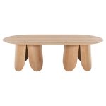 ΤΡΑΠΕΖΙ ΟΒΑΛ DENTY HM9611.01 MDF ΜΕ ΚΑΠΛΑΜΑ ΔΡΥΟΣ-ΦΥΣΙΚΟ ΟΑΚ 240x120x75Υεκ. - Image 3