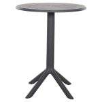 ΤΡΑΠΕΖΙ ΠΟΛΥΠΡΟΠΥΛΕΝΙΟΥ ΣΤΡΟΓΓΥΛΟ TERRIN HM6124.20 ΓΚΡΙ Φ61x77Υεκ. - Image 3