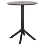ΤΡΑΠΕΖΙ ΠΟΛΥΠΡΟΠΥΛΕΝΙΟΥ ΣΤΡΟΓΓΥΛΟ TERRIN HM6124.12 ΜΑΥΡΟ Φ60x75Υεκ. - Image 3
