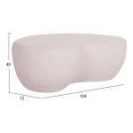 ΤΡΑΠΕΖΙ ΣΑΛΟΝΙΟΥ GERSON HM18151.02S FIBER CEMENT ΣΕ ΛΕΥΚΟ--104x72x40Υεκ. - Image 2