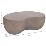 ΤΡΑΠΕΖΙ ΣΑΛΟΝΙΟΥ GERSON HM18151.03L FIBER CEMENT ΣΕ ΓΚΡΙ--122x78,5x40Υεκ. - Image 2