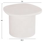 ΤΡΑΠΕΖΙ ΣΑΛΟΝΙΟΥ ΟΒΑΛ ΣΕΙΡΑ SANTORINI HM18054 MDF ΣΕ ΥΠΟΛΕΥΚΟ ΧΡΩΜΑ 54x54,5x40Υεκ - Image 2