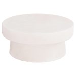 ΤΡΑΠΕΖΙ ΣΑΛΟΝΙΟΥ ΣΤΡΟΓΓΥΛΟ ΣΕΙΡΑ SANTORINI HM18050 MDF ΣΕ ΥΠΟΛΕΥΚΟ ΧΡΩΜΑ Φ80x35Υεκ. - Image 4