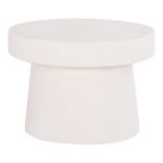 ΤΡΑΠΕΖΙ ΣΑΛΟΝΙΟΥ ΣΤΡΟΓΓΥΛΟ ΣΕΙΡΑ SANTORINI HM18051 MDF ΣΕ ΥΠΟΛΕΥΚΟ ΧΡΩΜΑ Φ60x42,5Υεκ.