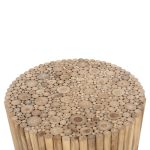 ΤΡΑΠΕΖΙ ΣΑΛΟΝΙΟΥ ΣΤΡΟΓΓΥΛΟ COOTER HM9863 ΚΛΑΔΙΑ TEAK-ΦΥΣΙΚΟ Φ80x50Υεκ. - Image 5