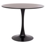 ΤΡΑΠΕΖΙ ΣΤΡΟΓΓΥΛΟ BROLIN HM18141.02 MDF TOP-ΒΑΣΗ ΜΕΤΑΛΛΙΚΗ--ΜΑΥΡΟ Φ90x73Υεκ - Image 8
