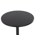 ΤΡΑΠΕΖΙ ΣΤΡΟΓΓΥΛΟ GOSS HM5974.01 ΑΛΟΥΜΙΝΙΟ ΜΑΥΡΟ Φ60x70Υεκ. - Image 4