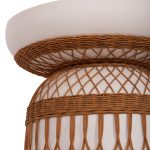 ΒΟΗΘΗΤΙΚΟ ΤΡΑΠΕΖΙ PRILEP HM18159.02 FIBER CEMENT ΛΕΥΚΟ & RATTAN--Φ60x76,5Υεκ - Image 10