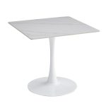 ΤΡΑΠΕΖΙ ΤΡΑΠΕΖΑΡΙΑΣ TETRAN HM18315.01 ΒΑΣΗ ΛΕΥΚΗ--SINTERED STONE SNOW WHITE 80x80x73Υεκ