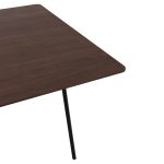ΤΡΑΠΕΖΙ ΤΡΑΠΕΖΑΡΙΑΣ TRENK HM9614.02 MDF ΜΕ ΚΑΠΛΑΜΑ ΔΡΥΟΣ ΚΑΡΥΔΙ-ΜΑΥΡΟ ΜΕΤΑΛΛΟ 120x120x75Υεκ. - Image 5