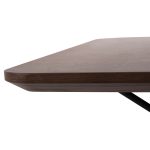 ΤΡΑΠΕΖΙ ΤΡΑΠΕΖΑΡΙΑΣ TRENK HM9614.02 MDF ΜΕ ΚΑΠΛΑΜΑ ΔΡΥΟΣ ΚΑΡΥΔΙ-ΜΑΥΡΟ ΜΕΤΑΛΛΟ 120x120x75Υεκ. - Image 6