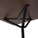 ΤΡΑΠΕΖΙ ΤΡΑΠΕΖΑΡΙΑΣ TRENK HM9614.02 MDF ΜΕ ΚΑΠΛΑΜΑ ΔΡΥΟΣ ΚΑΡΥΔΙ-ΜΑΥΡΟ ΜΕΤΑΛΛΟ 120x120x75Υεκ. - Image 7