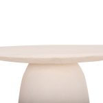 ΤΡΑΠΕΖΙ ΤΡΑΠΕΖΑΡΙΑΣ ΣΤΡΟΓΓΥΛΟ SEPPO HM18154.02 FIBER CEMENT ΛΕΥΚΟ--Φ119,5x75,5Υεκ. - Image 4