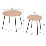 ΤΡΑΠΕΖΙΑ ΣΑΛΟΝΙΟΥ ΣΤΡΟΓΓΥΛΑ 2ΤΜΧ CUPPER HM9878.01 ΜΕΛΑΜΙΝΗ ΣΟΝΑΜΑ-ΜΑΥΡΟ ΜΕΤΑΛΛΟ - Image 2