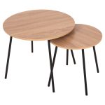 ΤΡΑΠΕΖΙΑ ΣΑΛΟΝΙΟΥ ΣΤΡΟΓΓΥΛΑ 2ΤΜΧ CUPPER HM9878.01 ΜΕΛΑΜΙΝΗ ΣΟΝΑΜΑ-ΜΑΥΡΟ ΜΕΤΑΛΛΟ - Image 3