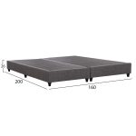 ΥΠΟΣΤΡΩΜΑ/ΚΡΕΒΑΤΙ ΥΠΕΡΔΙΠΛΟ SIGGY HM21217 ΓΚΡΙ ΥΦΑΣΜΑ--ΓΙΑ 160x200εκ. - Image 3
