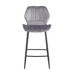 DYLAN GREY VELVET ΥΦΑΣΜΑ 65εκ. ΣΚΑΜΠΟ ΜΕΤΑΛΛΙΚΟ 46X45X65-95εκ. - Image 2
