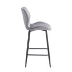 DYLAN GREY VELVET ΥΦΑΣΜΑ 65εκ. ΣΚΑΜΠΟ ΜΕΤΑΛΛΙΚΟ 46X45X65-95εκ. - Image 3