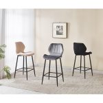 DYLAN GREY VELVET ΥΦΑΣΜΑ 65εκ. ΣΚΑΜΠΟ ΜΕΤΑΛΛΙΚΟ 46X45X65-95εκ. - Image 4