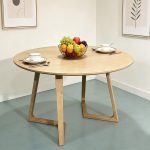 Τραπέζι Sedria pakoworld mdf σε φυσική απόχρωση Φ120x75εκ - Image 2