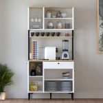 Ντουλάπια κουζίνας Lenner pakoworld λευκό-sonoma 90x45x184εκ - Image 2