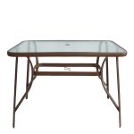 Τραπέζι Μεταλλικό ArteLibre SUN Καφέ 120x70x70cm