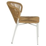 Καρέκλα Κήπου ArteLibre RIVIERA Λευκό/Φυσικό Αλουμίνιο/Rattan 57x61x79cm - Image 4