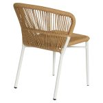 Καρέκλα Κήπου ArteLibre RIVIERA Λευκό/Φυσικό Αλουμίνιο/Rattan 57x61x79cm - Image 5