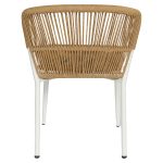 Καρέκλα Κήπου ArteLibre RIVIERA Λευκό/Φυσικό Αλουμίνιο/Rattan 57x61x79cm - Image 6