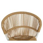 Καρέκλα Κήπου ArteLibre RIVIERA Λευκό/Φυσικό Αλουμίνιο/Rattan 57x61x79cm - Image 8