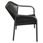 Πολυθρόνα Κήπου ArteLibre MOOREA Ανθρακί Αλουμίνιο/Rattan 58x56x79cm - Image 3