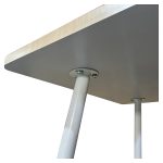 Τραπέζι Τραπεζαρίας ArteLibre TIMBERON Φυσικό/Λευκό MDF/Μέταλλο 70x70x75cm - Image 5