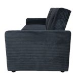 Καναπές Κρεβάτι ArteLibre VALMERO Μαύρο Ύφασμα/Ξύλο 216x85x85cm - Image 3