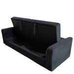 Καναπές Κρεβάτι ArteLibre VALMERO Μαύρο Ύφασμα/Ξύλο 216x85x85cm - Image 7