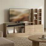 Σύνθετο σαλονιού Seruno pakoworld sonoma 170x25x100εκ