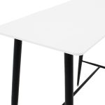 Tραπέζι μπαρ Harriet pakoworld MDF λευκό-μαύρο 120x60x105εκ - Image 4