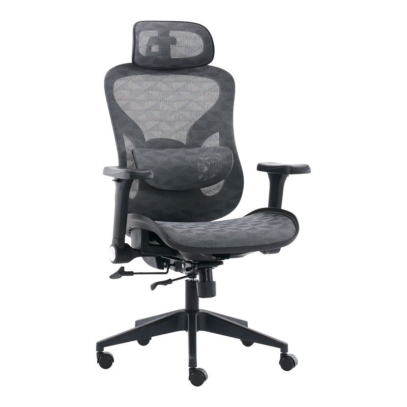 275-000025 Καρέκλα γραφείου εργασίας Mesgo pakoworld μαύρο-γκρι 68x67-72x110-136εκ - Image 1