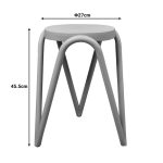 Σκαμπό Serzona pakoworld pp σε απόχρωση cappuccino Φ27x45.5εκ - Image 3