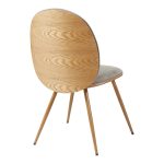 Καρέκλα Nerezy pakoworld σκελετός plywood με μπεζ-καφέ ύφασμα 57.5x48x88εκ - Image 2
