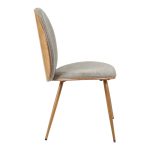 Καρέκλα Nerezy pakoworld σκελετός plywood με μπεζ-καφέ ύφασμα 57.5x48x88εκ - Image 3