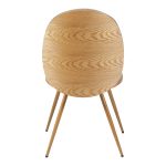 Καρέκλα Nerezy pakoworld σκελετός plywood με μπεζ-καφέ ύφασμα 57.5x48x88εκ - Image 5