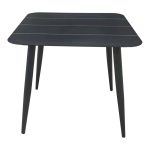 Τραπέζι Vista pakoworld αλουμίνιο σε μαύρη απόχρωση 80x80x72εκ - Image 2