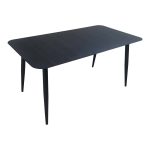 Τραπέζι Vista pakoworld αλουμίνιο σε μαύρη απόχρωση 150x80x72εκ