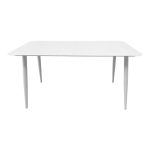 Τραπέζι Vista pakoworld αλουμίνιο σε λευκη απόχρωση 150x80x72εκ - Image 2