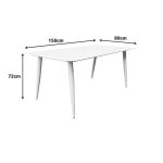 Τραπέζι Vista pakoworld αλουμίνιο σε λευκη απόχρωση 150x80x72εκ - Image 3