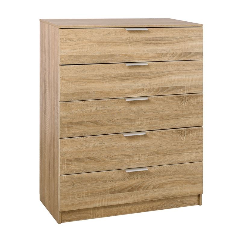 drawer-syrtariera-me-5-syrtaria-apochrosi-sonoma-enlarge DRAWER Συρταριέρα με 5 Συρτάρια, Απόχρωση Sonoma - Image 1