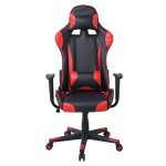 BF8050 Gaming Πολυθρόνα Γραφείου, Ανάκλιση Πλάτης έως 90°, Pu Μαύρο - Κόκκινο - Image 4