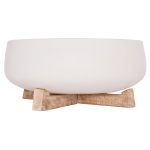 ΓΛΑΣΤΡΑ ΕΣ.ΧΩΡΟΥ FRELLO HM4674.02M ΛΕΥΚΟ FIBER CEMENT--TEAK ΒΑΣΗ 27x26,5x12Υεκ. - Image 6