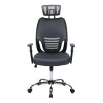 ΚΑΡΕΚΛΑ ΓΡΑΦΕΙΟΥ BRIEF HM1206.02 ΓΚΡΙ MESH--ΒΑΣΗ ΧΡΩΜΙΟΥ 63x64x122Υεκ. - Image 3