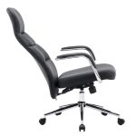 ΚΑΡΕΚΛΑ ΓΡΑΦΕΙΟΥ TEETER HM18355.01 ΜΑΥΡΟ PU ΔΕΡΜΑ--ΒΑΣΗ ΧΡΩΜΙΟΥ 67x66x121Υεκ - Image 7